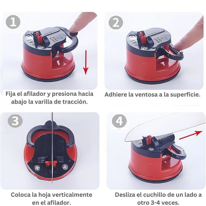 Afilador de Cuchillos Con Ventosa